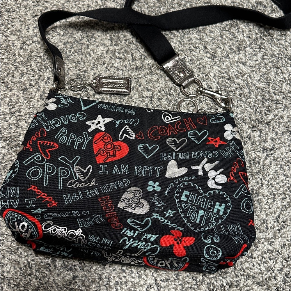 Coach Poppy Graphic Shoulder Bag - Picture 3 of 6